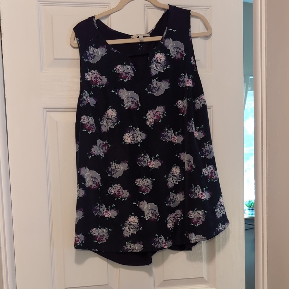 41 Hawthorn Blue Mixed Media Tank Top Stitch Fix
